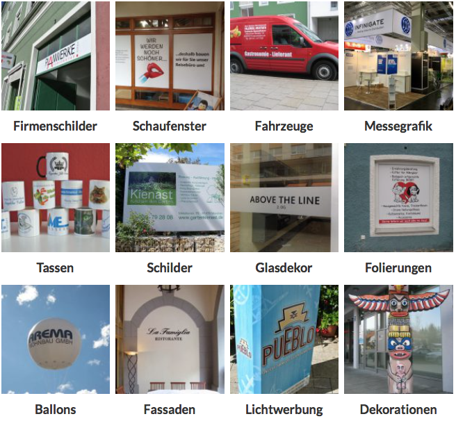 Matrix Beschriftungen