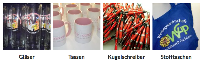 Werbemittel Übersicht